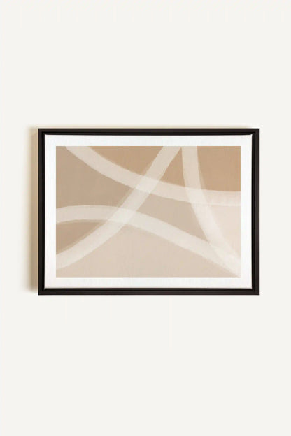 DOUCEUR DE LIN, Artwork on stretched canvas, framed in black