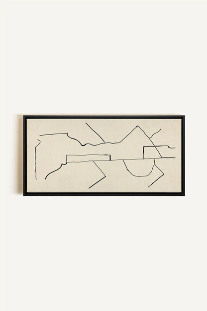 DRIFT MAP, Oeuvre sur toile étirée, encadré Noir