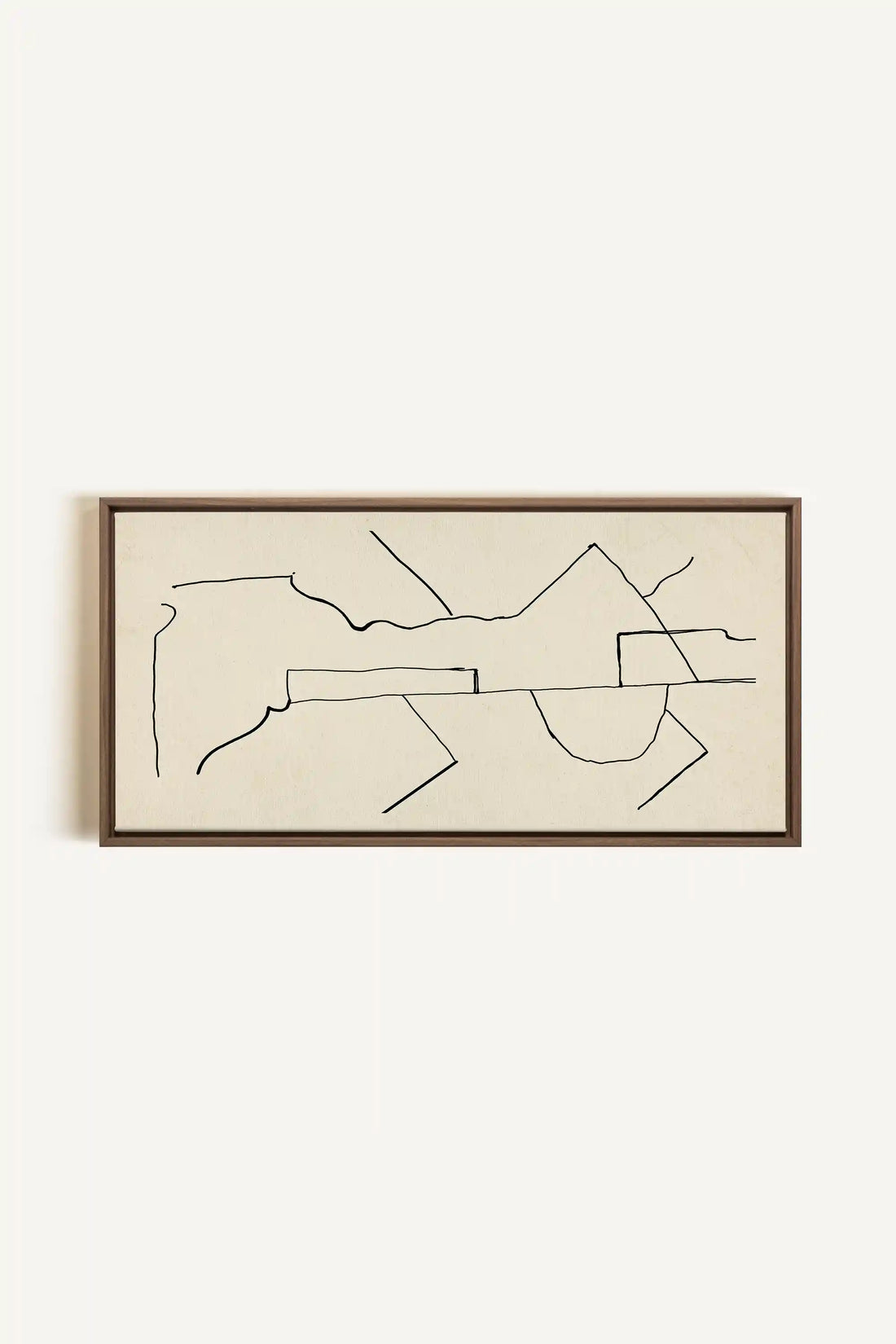 DRIFT MAP, Oeuvre sur toile étirée, encadré Brun Chêne