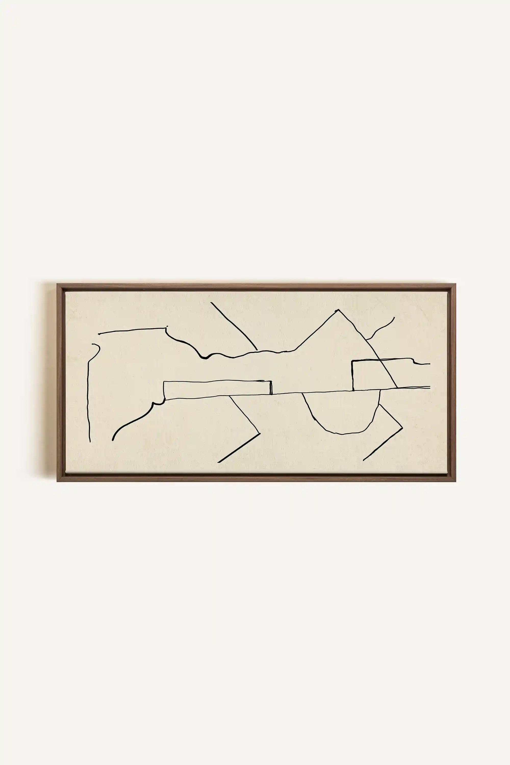 DRIFT MAP, Oeuvre sur toile étirée, encadré Brun Chêne