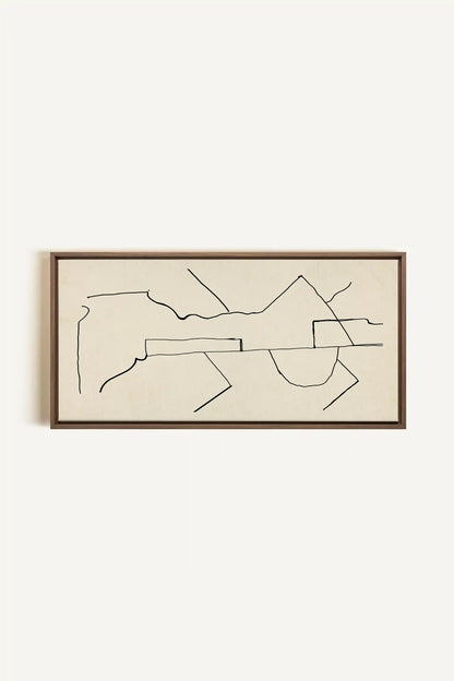 DRIFT MAP, Oeuvre sur toile étirée, encadré Brun Chêne