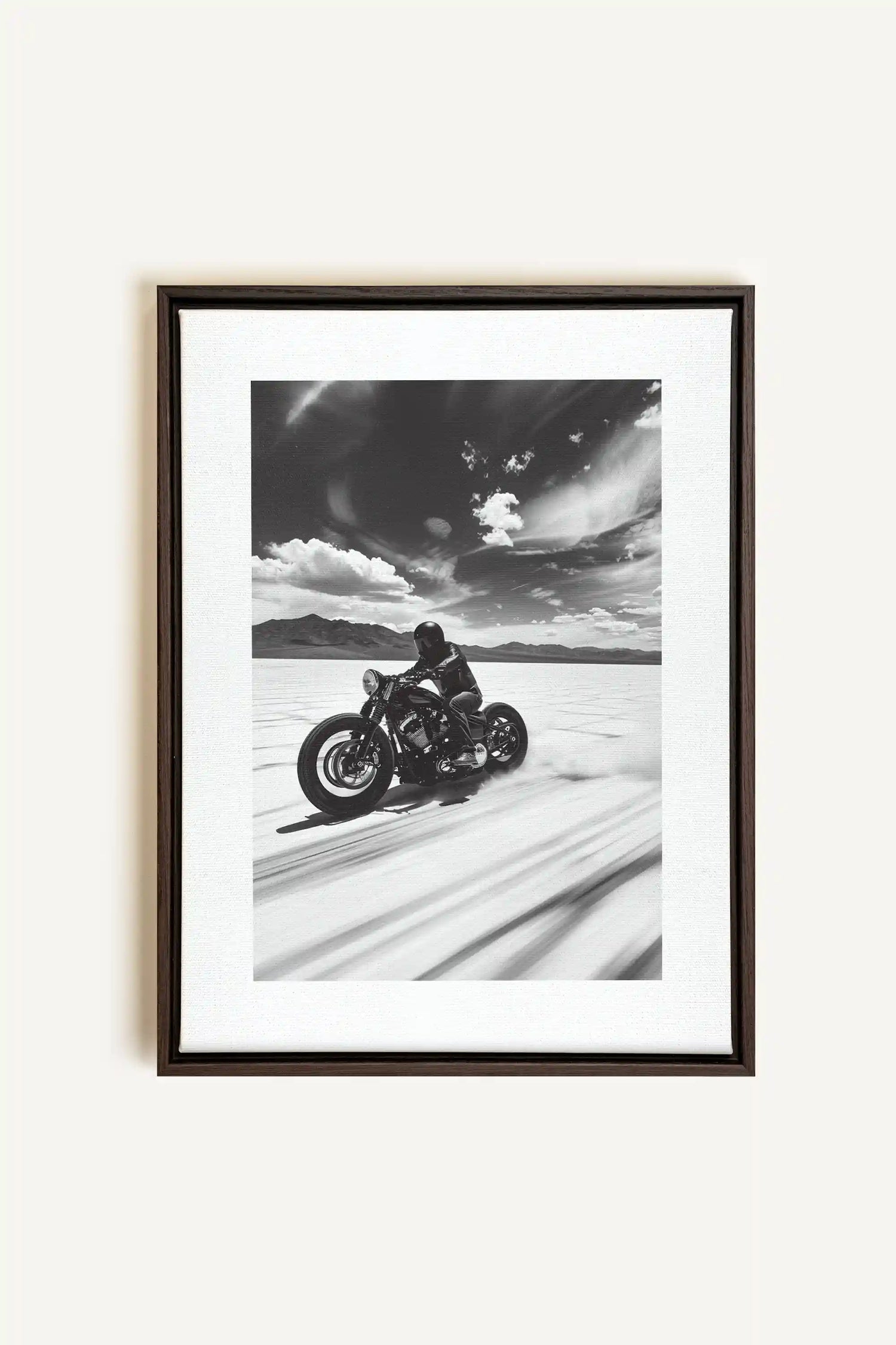 DUNE DANCER, Oeuvre sur toile étirée, encadré Brun Noyer