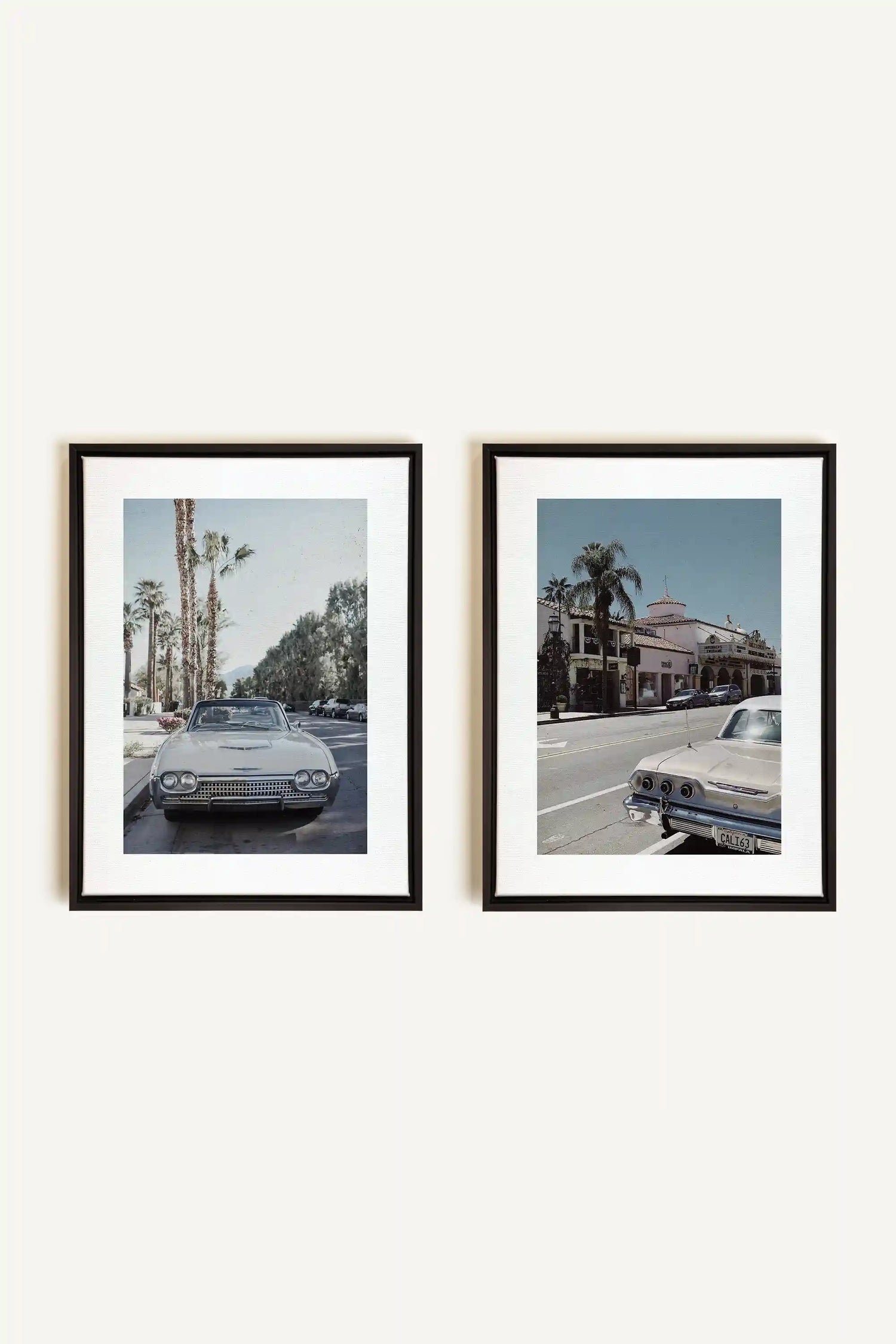 DUO CALI CRUISE, 2 Works on stretched canvas, Black framed
