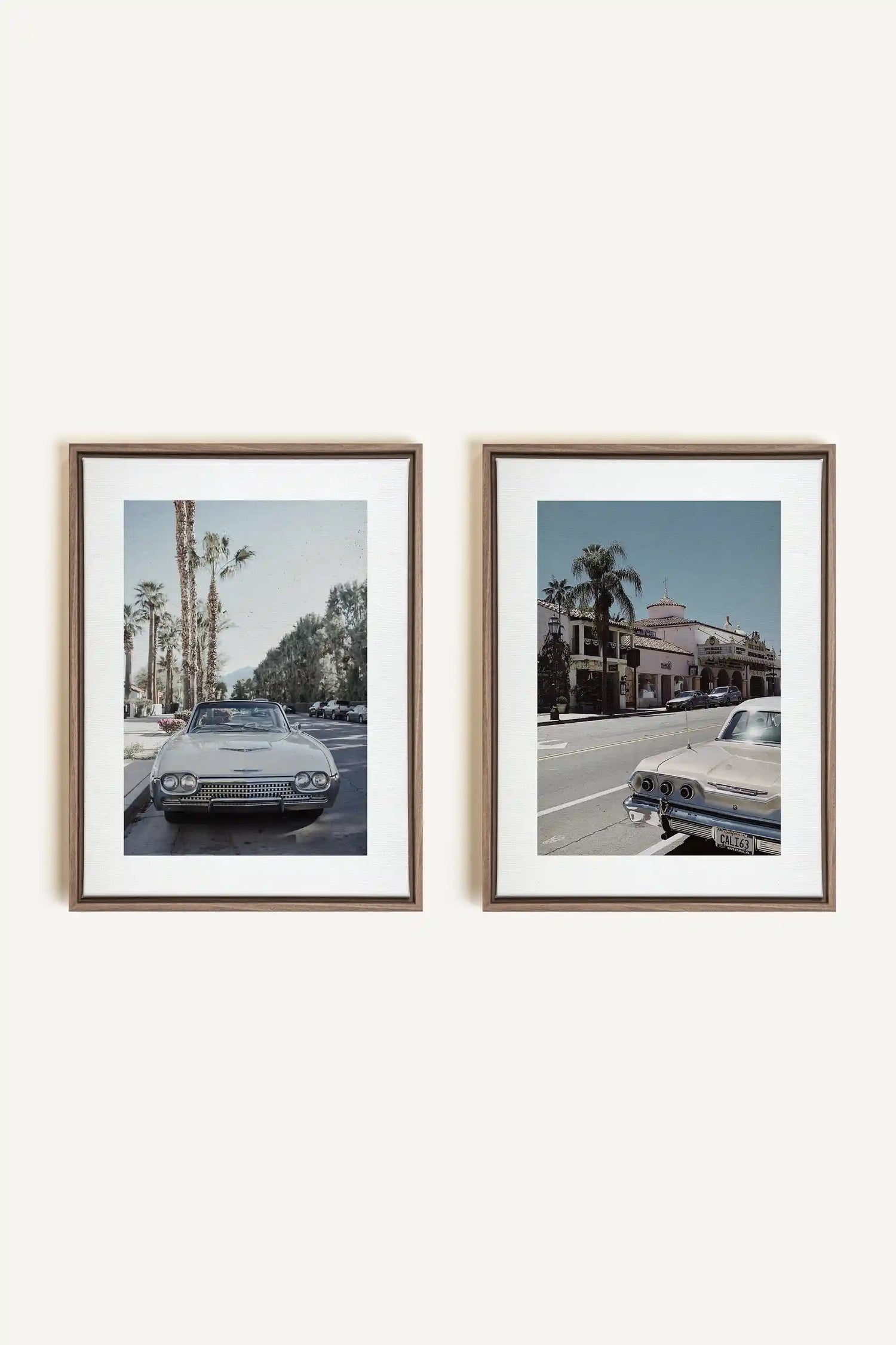 DUO CALI CRUISE, 2 Works on stretched canvas, framed Oak Brown