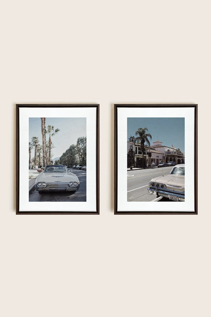 DUO CALI CRUISE, 2 Works on stretched canvas, framed in Walnut Brown