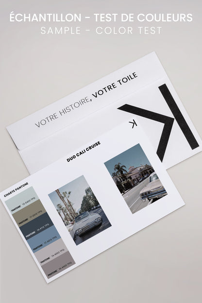 OLEKA CANVAS - DUO CALI CRUISE, 2 Oeuvres sur toile étirée, encadré Brun Chêne