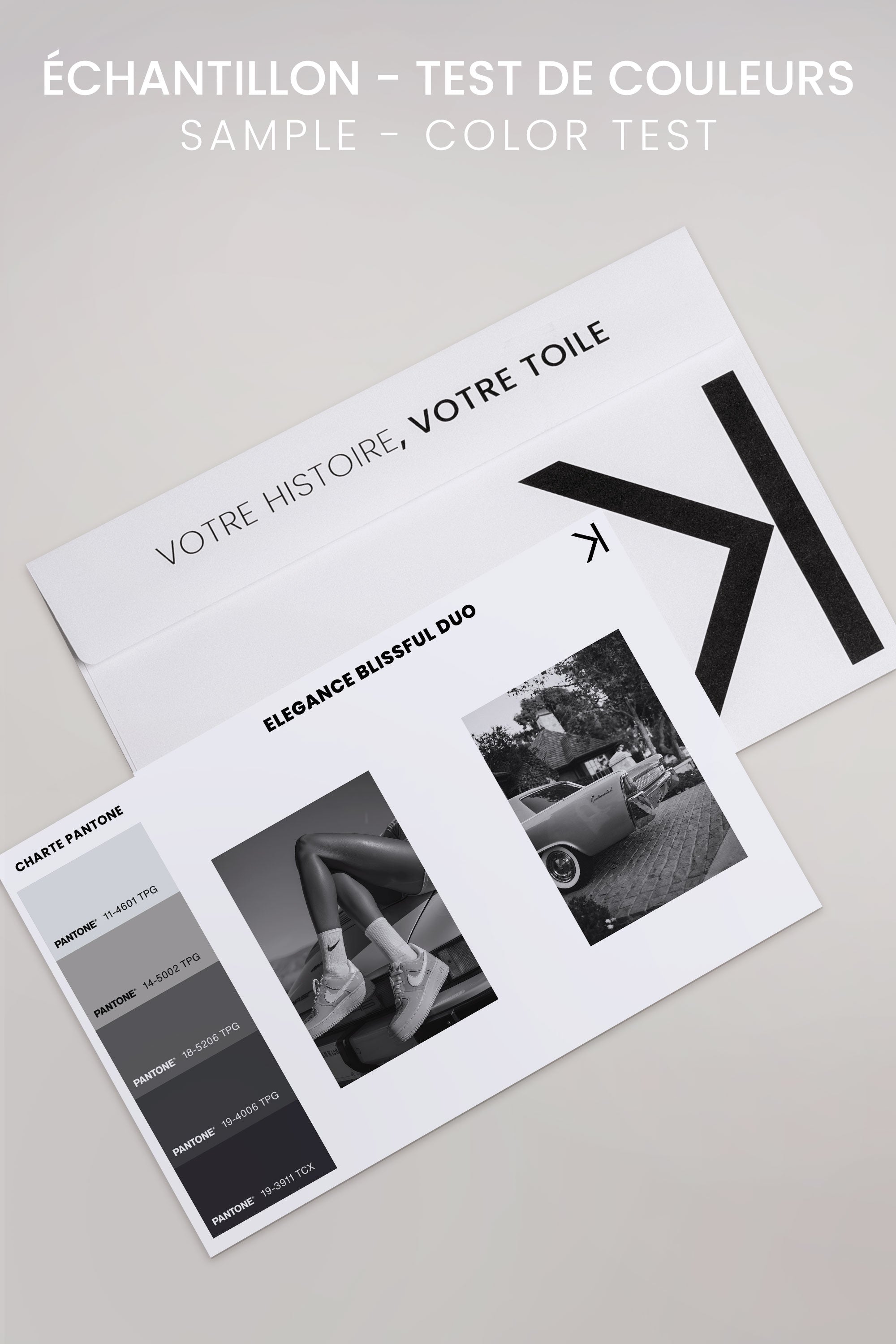 OLEKA CANVAS - ELEGANCE BLISSFUL DUO, 2 Oeuvres sur toile étirée, encadré Noir