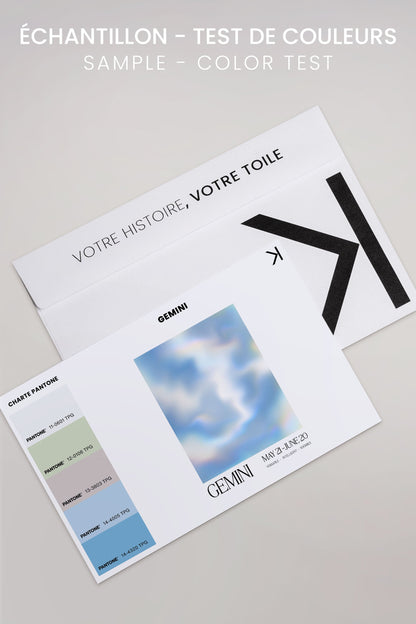 OLEKA CANVAS - GEMINI, Oeuvre sur toile étirée, encadré Brun Chêne