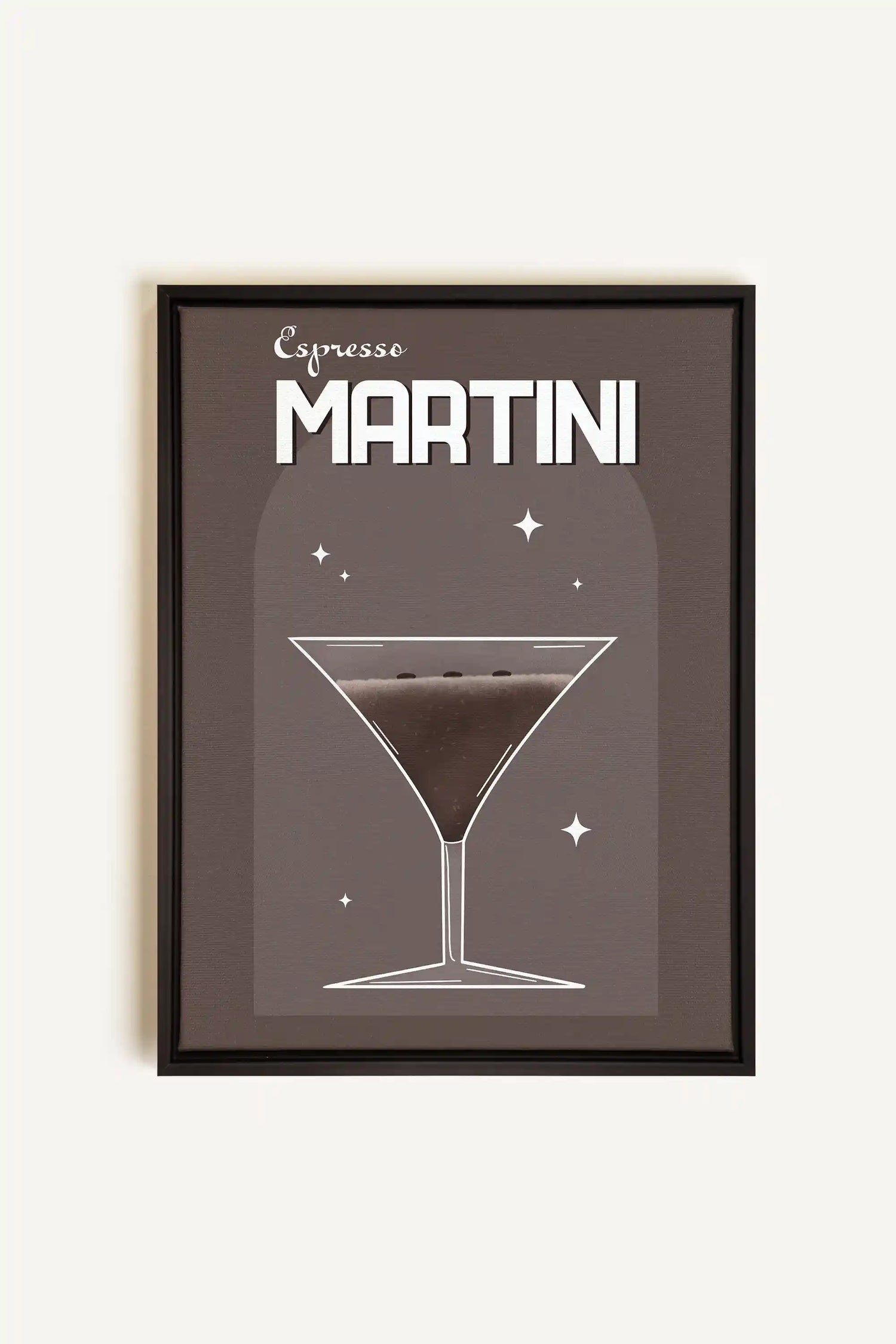 ESPRESSO MARTINI, Oeuvre sur toile étirée, encadré Noir