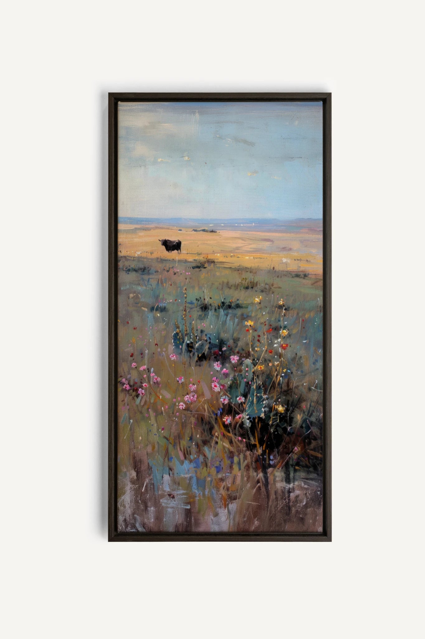 PRAIRIE DAYDREAM, Work on stretched canvas, framed Walnut Brown