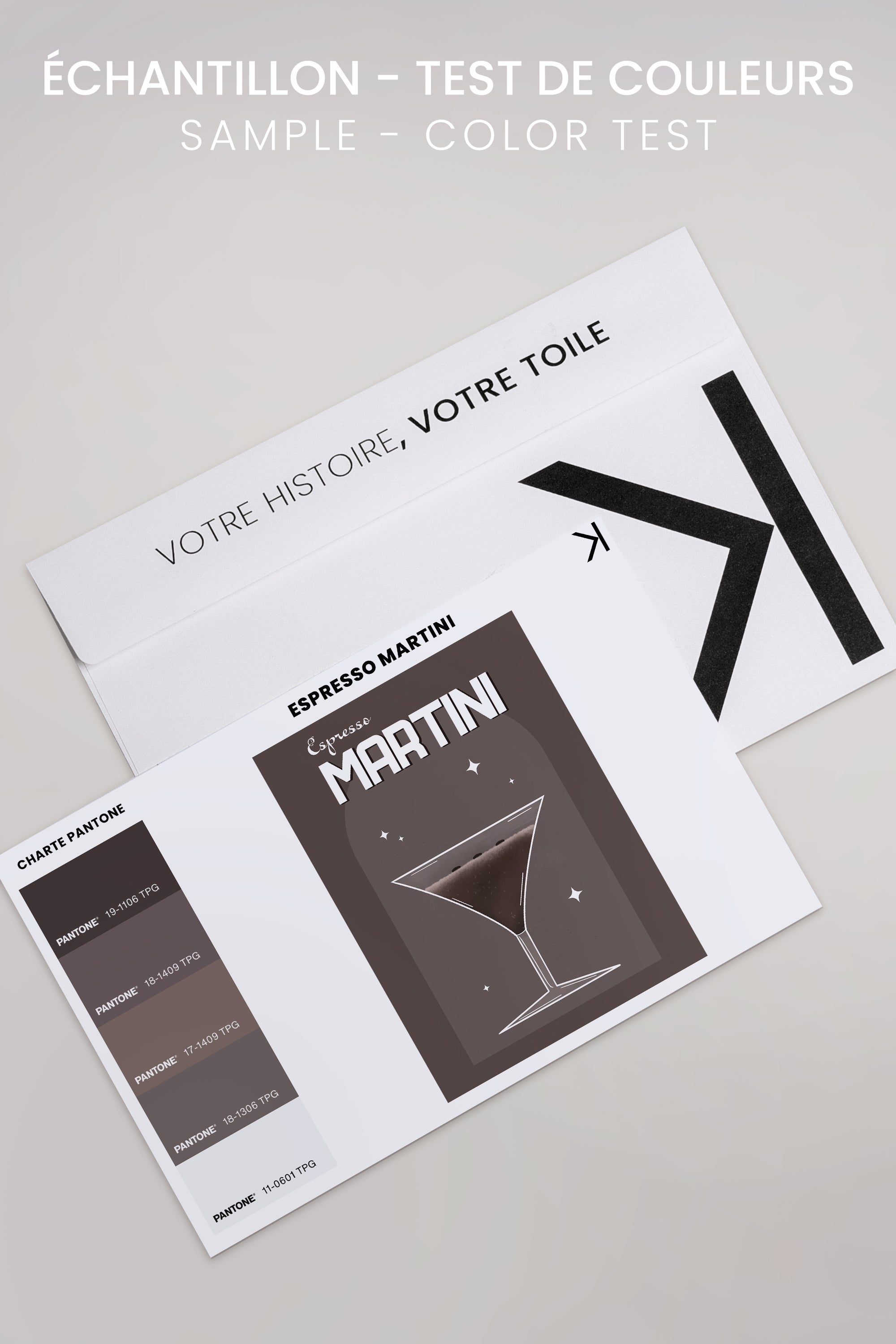 OLEKA CANVAS - ESPRESSO MARTINI, Oeuvre sur toile étirée, encadré Blanc