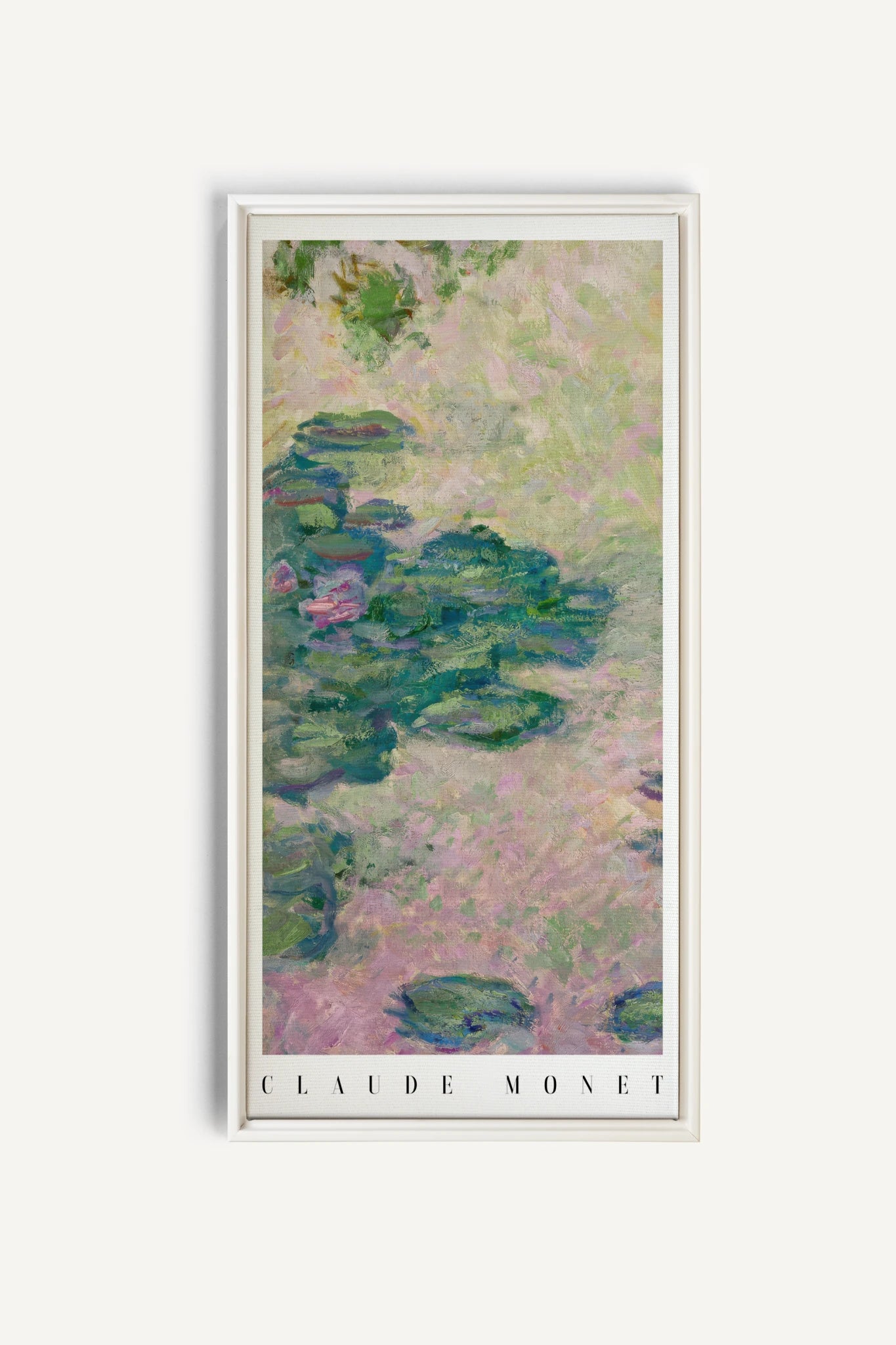 EAU DE FLEURS, Oeuvre sur toile étirée, encadré Blanc