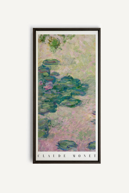 EAU DE FLEURS, Oeuvre sur toile étirée, encadré Brun Noyer