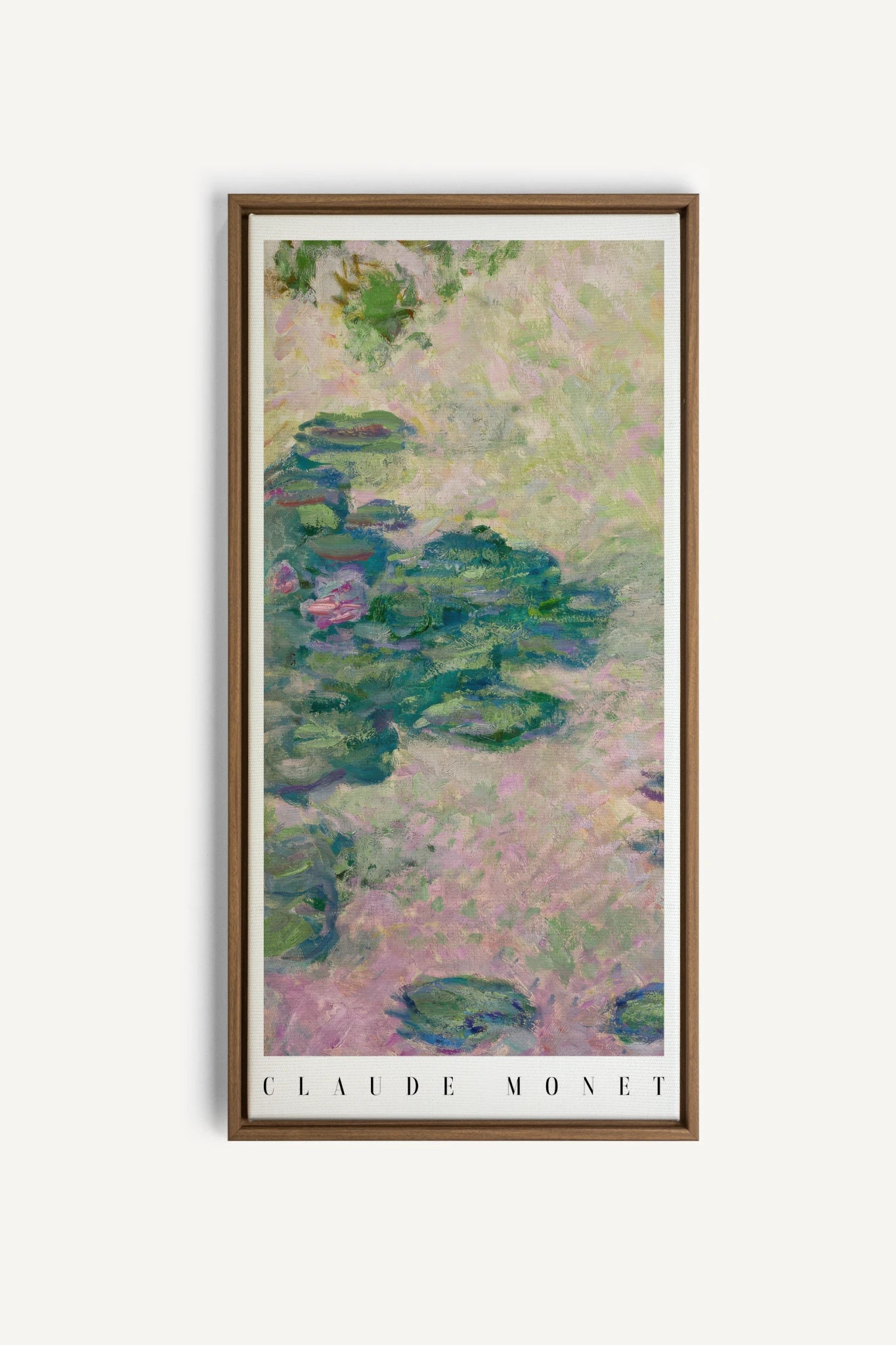 EAU DE FLEURS, Oeuvre sur toile étirée, encadré Brun Chêne
