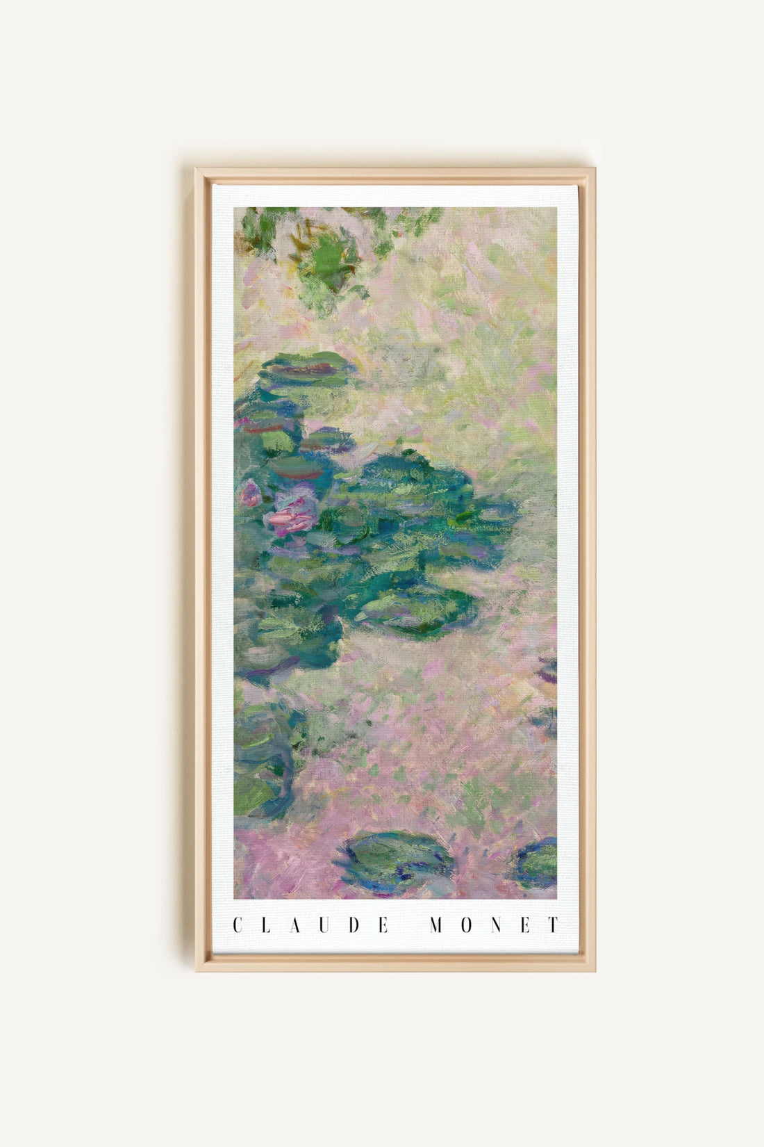 EAU DE FLEURS, Work on stretched canvas, framed Naturel Clair