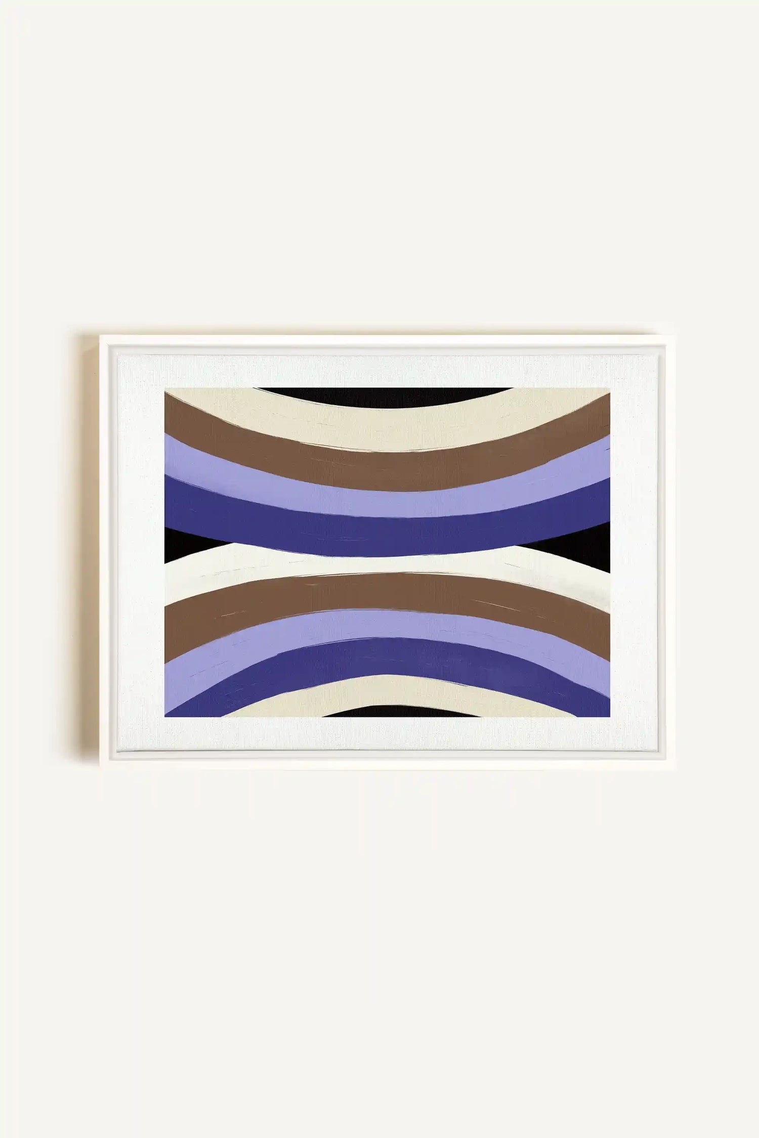 FLOW OF SHADES, Artwork on stretched canvas, framed in white