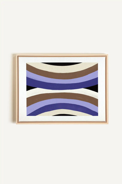 FLOW OF SHADES, Oeuvre sur toile étirée, encadré Naturel Clair