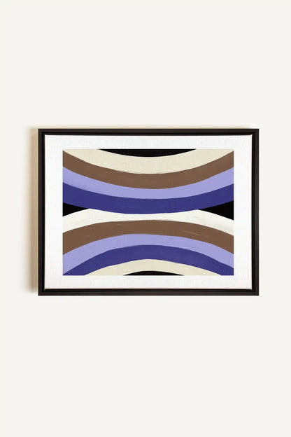 FLOW OF SHADES, Artwork on stretched canvas, framed in black