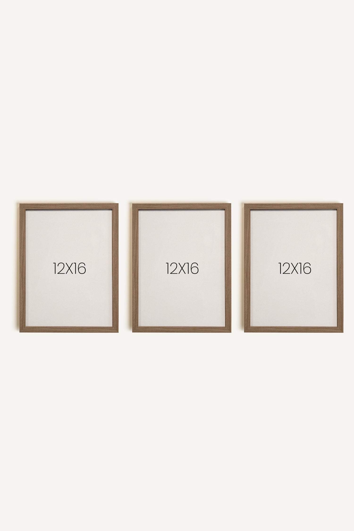 Safari Mini, ensemble de 5 œuvres sur toile rigide, encadré brun chêne