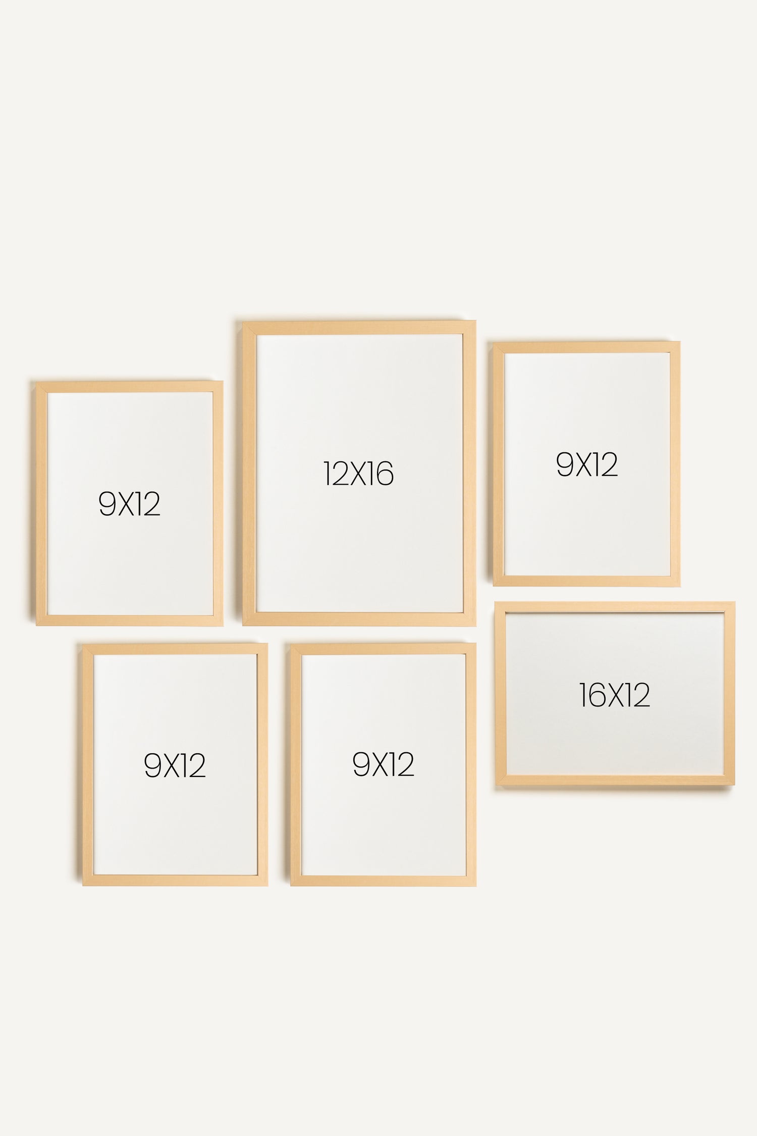 Petits Bonheur Fruités, set of 5 works on rigid canvas, natural light frame