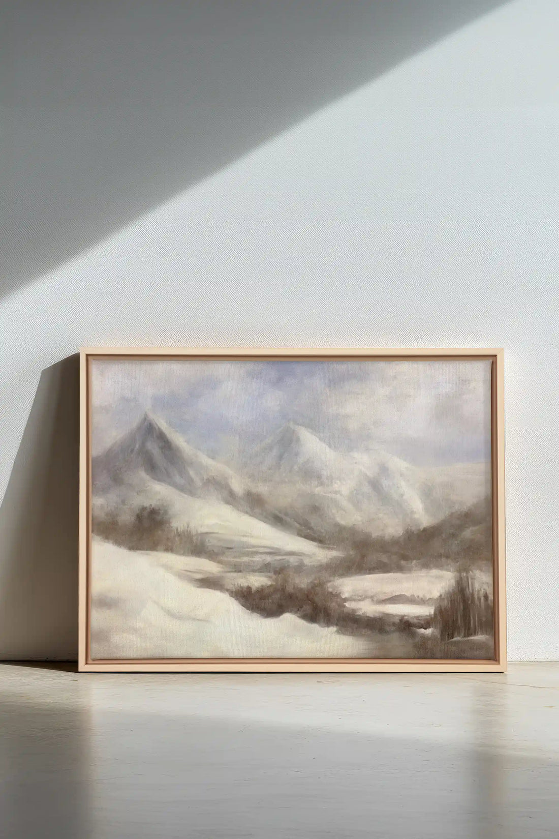FROST, Artwork on stretched canvas, framed Natural Light
