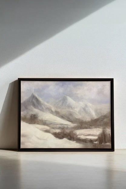 DESERT, Artwork on stretched canvas, framed in black