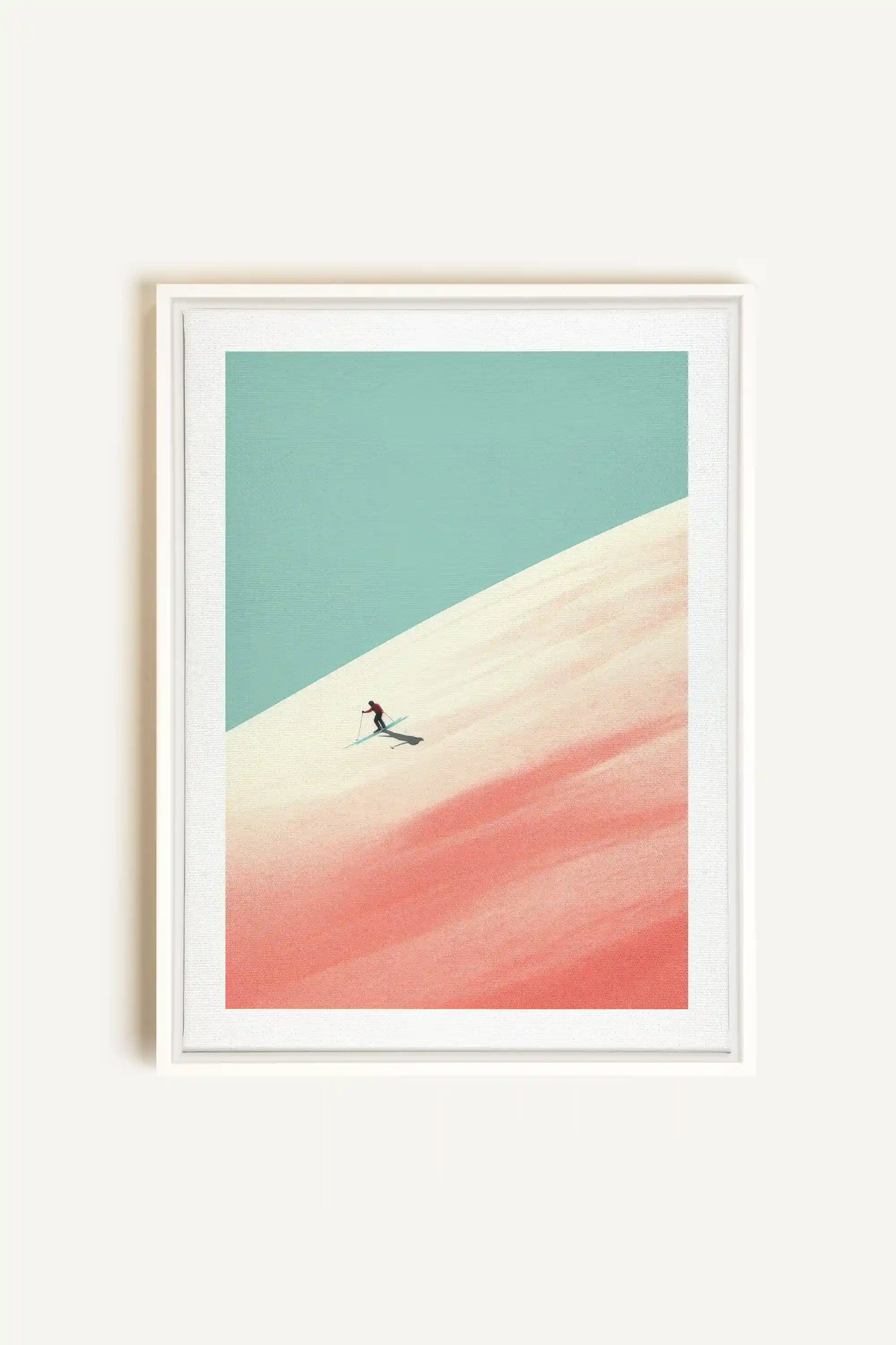 Frosty Glide, Oeuvre sur toile étirée, encadré Blanc