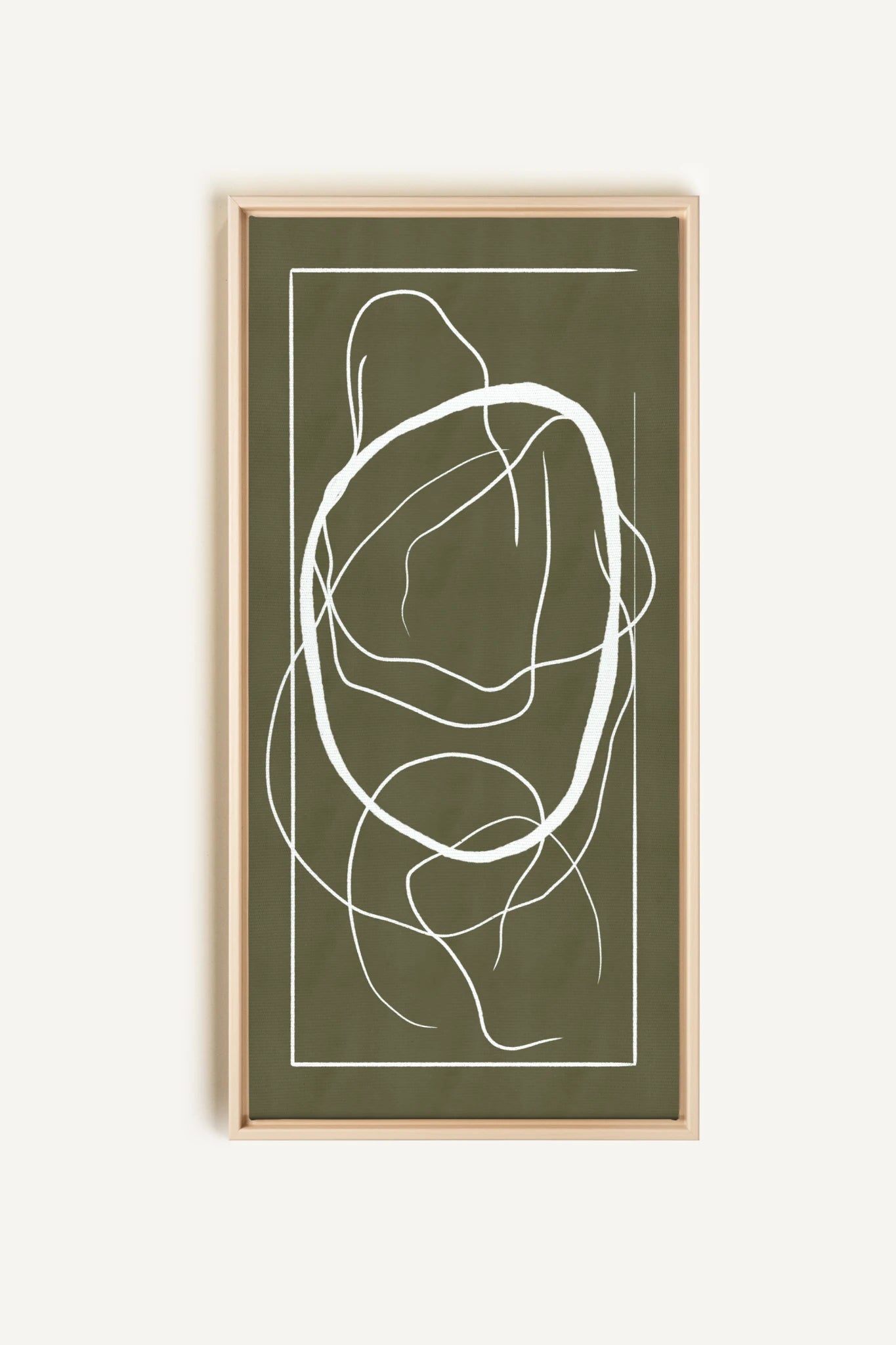FLOWING HARMONY, Oeuvre sur toile étirée, encadré Naturel Clair
