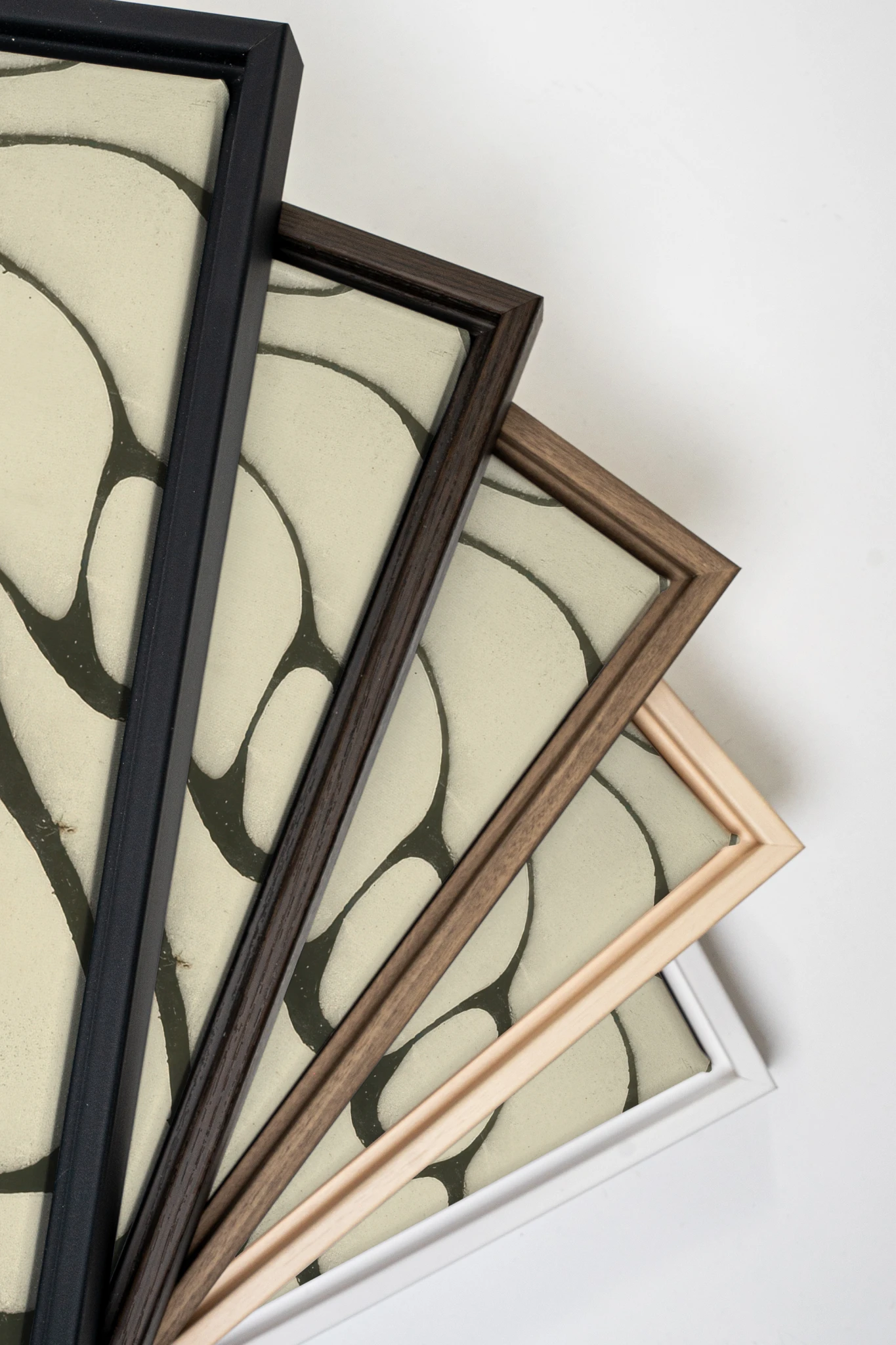 FORMES MINÉRALES, Work on stretched canvas, framed Walnut brown