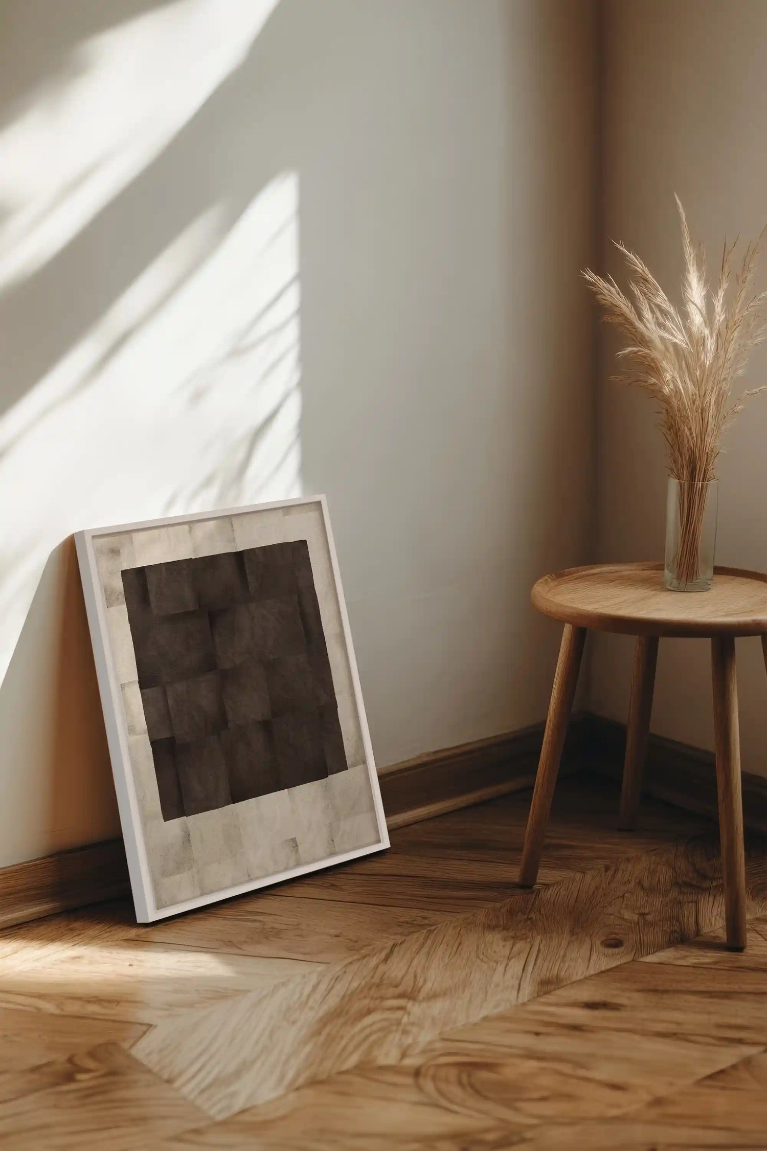 GENESIS, Artwork on stretched canvas, framed in white