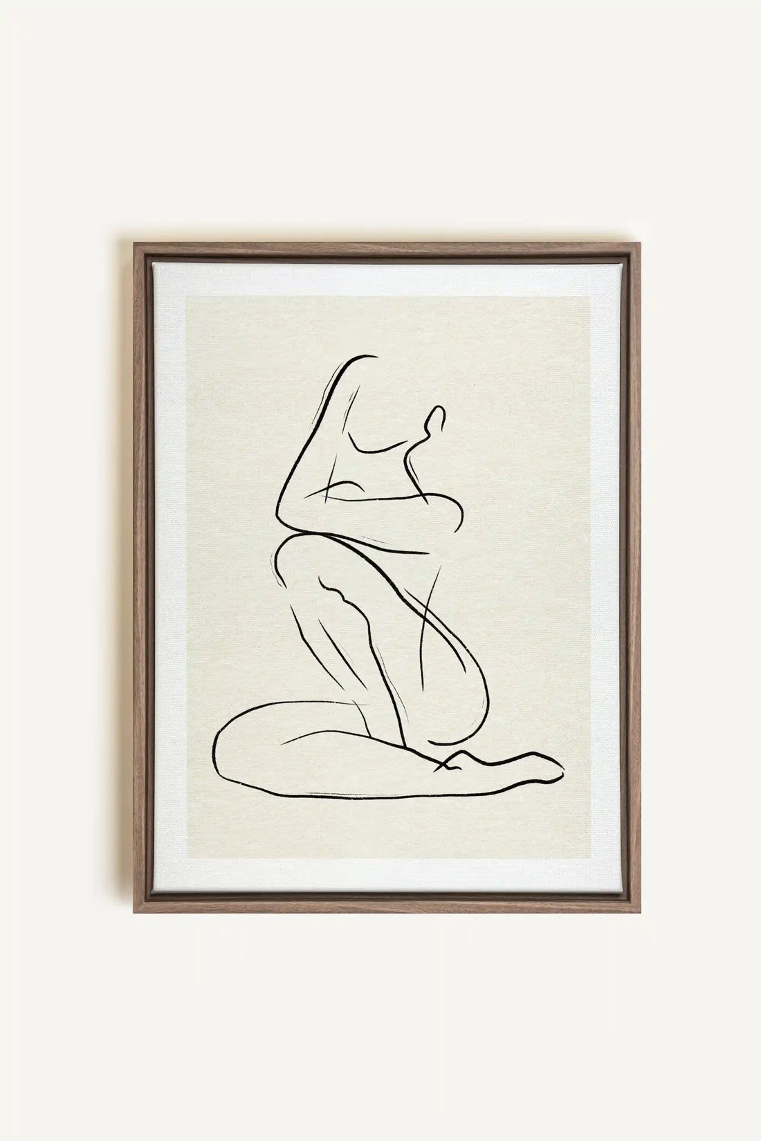 GESTURE OF PEACE, Artwork on stretched canvas, framed in Brown Oak