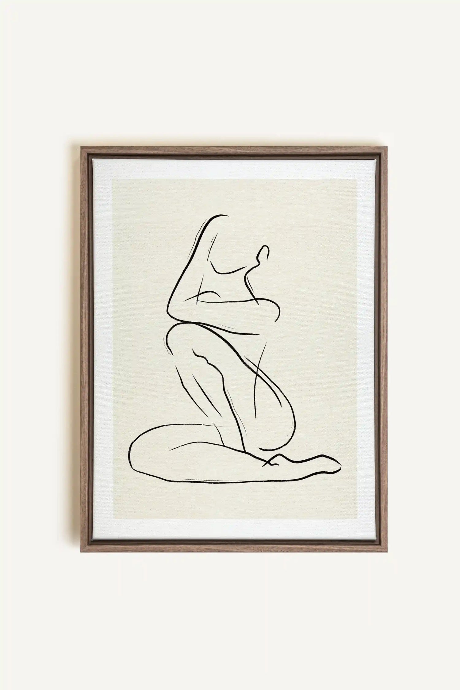 GESTURE OF PEACE, Artwork on stretched canvas, framed in Brown Oak