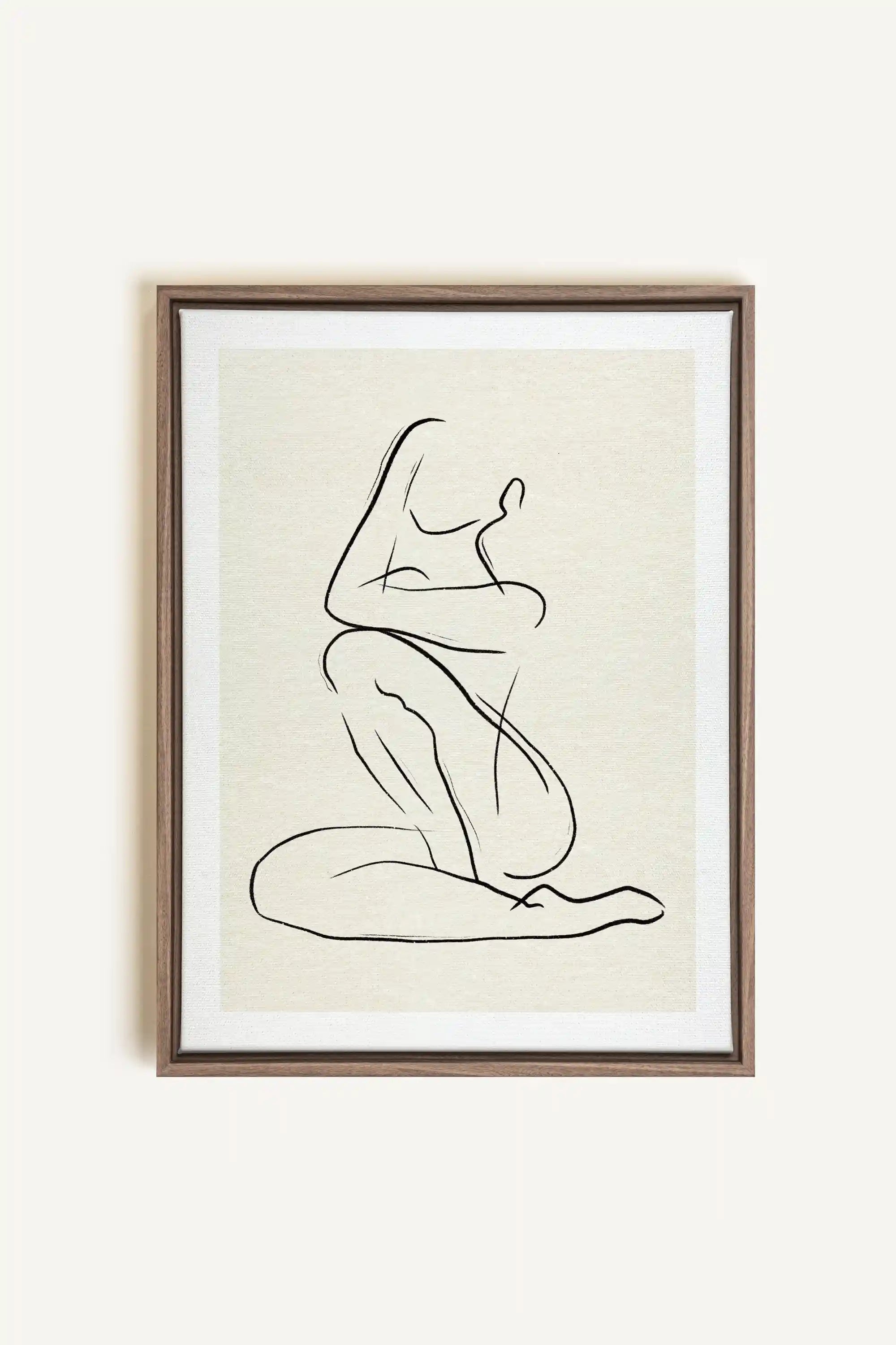 GESTURE OF PEACE, Artwork on stretched canvas, framed in Brown Oak