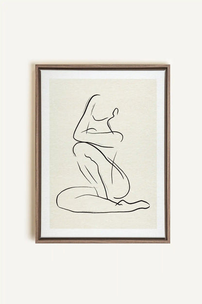 GESTURE OF PEACE, Artwork on stretched canvas, framed in Brown Oak