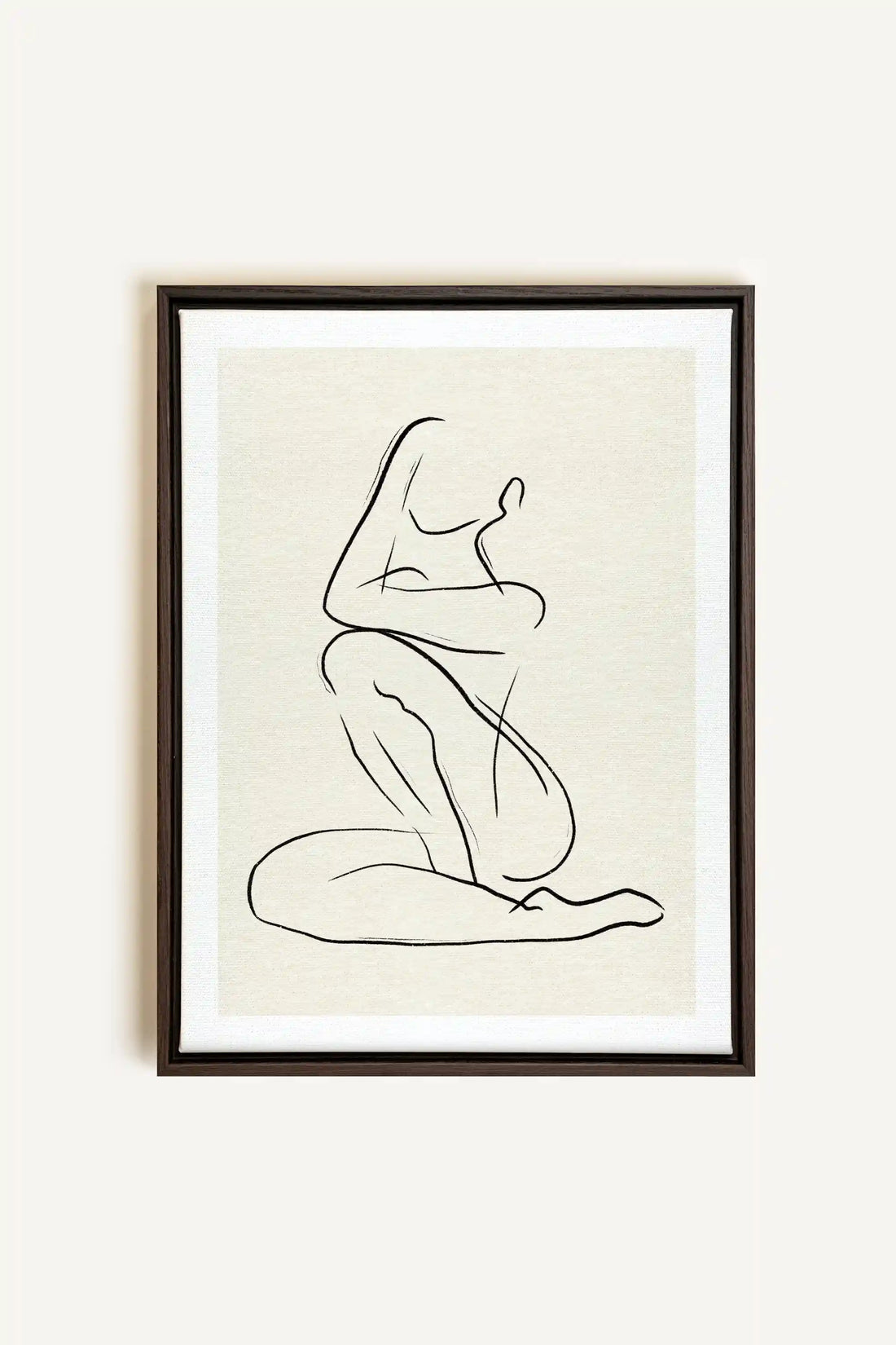 GESTURE OF PEACE, Oeuvre sur toile étirée, encadré Brun Noyer