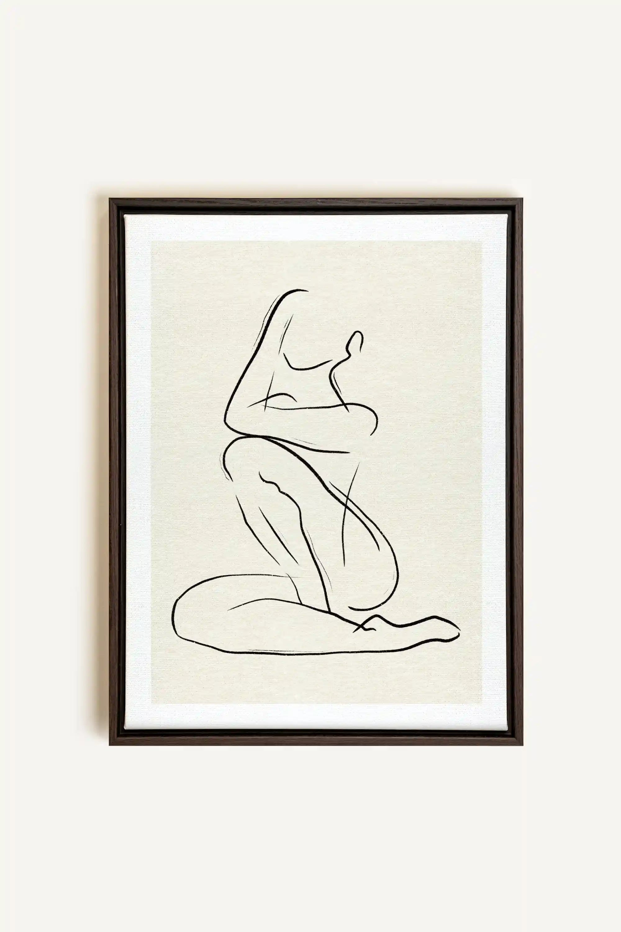 GESTURE OF PEACE, Artwork on stretched canvas, framed in Walnut Brown