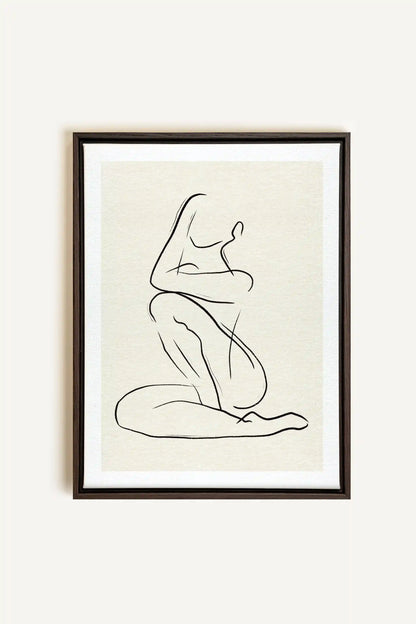 GESTURE OF PEACE, Artwork on stretched canvas, framed in Walnut Brown