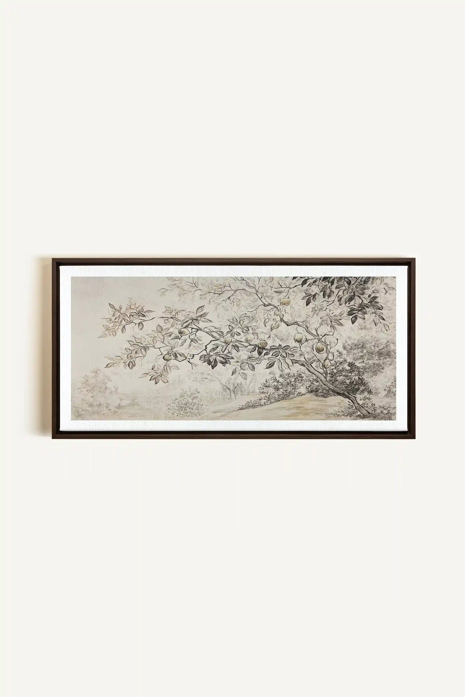 GOLDEN HARVEST, Oeuvre sur toile étirée, encadré Brun Noyer