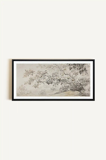 GOLDEN HARVEST, Oeuvre sur toile étirée, encadré Noir