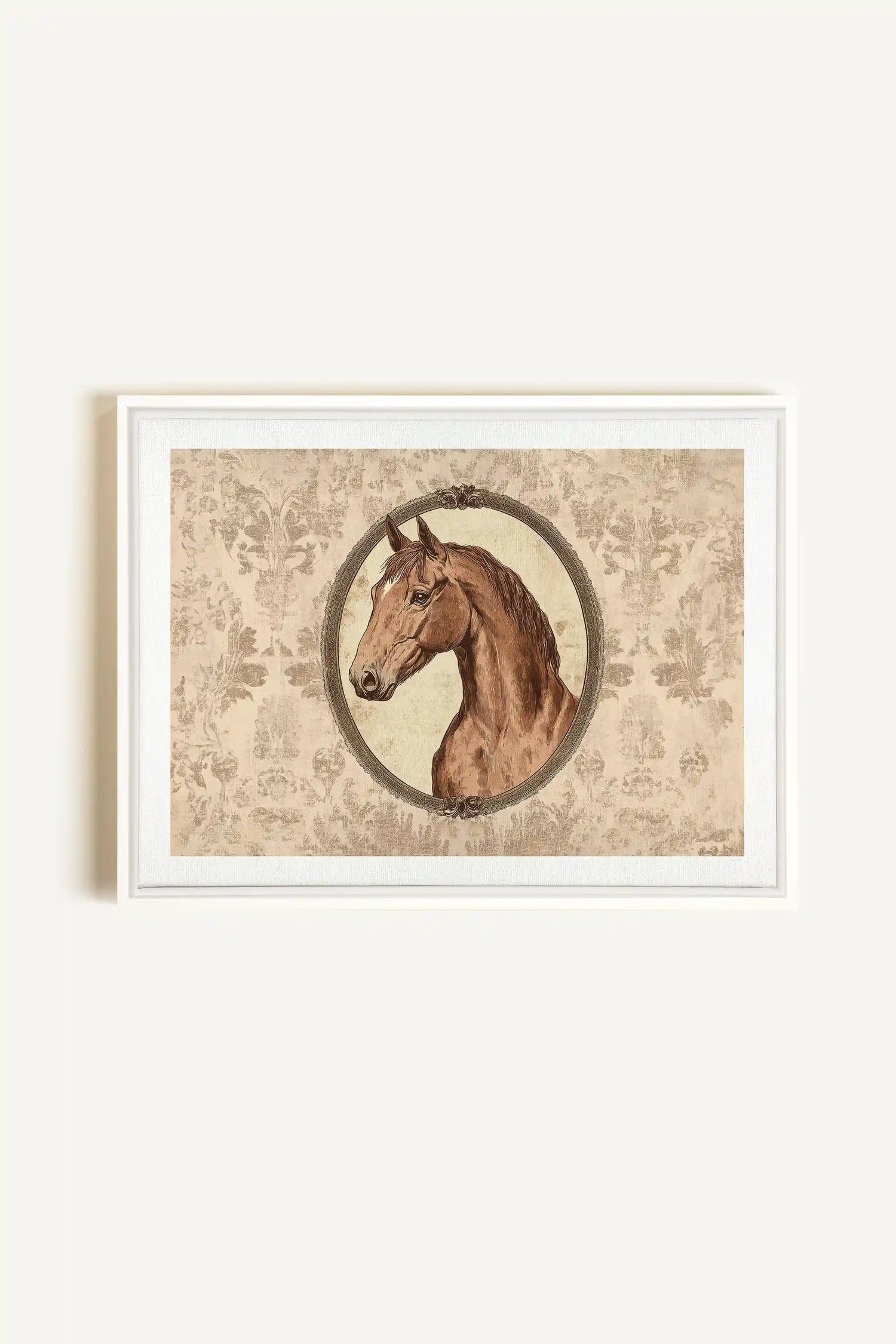 GRÂCE ROYALE, Oeuvre sur toile étirée, encadré Blanc