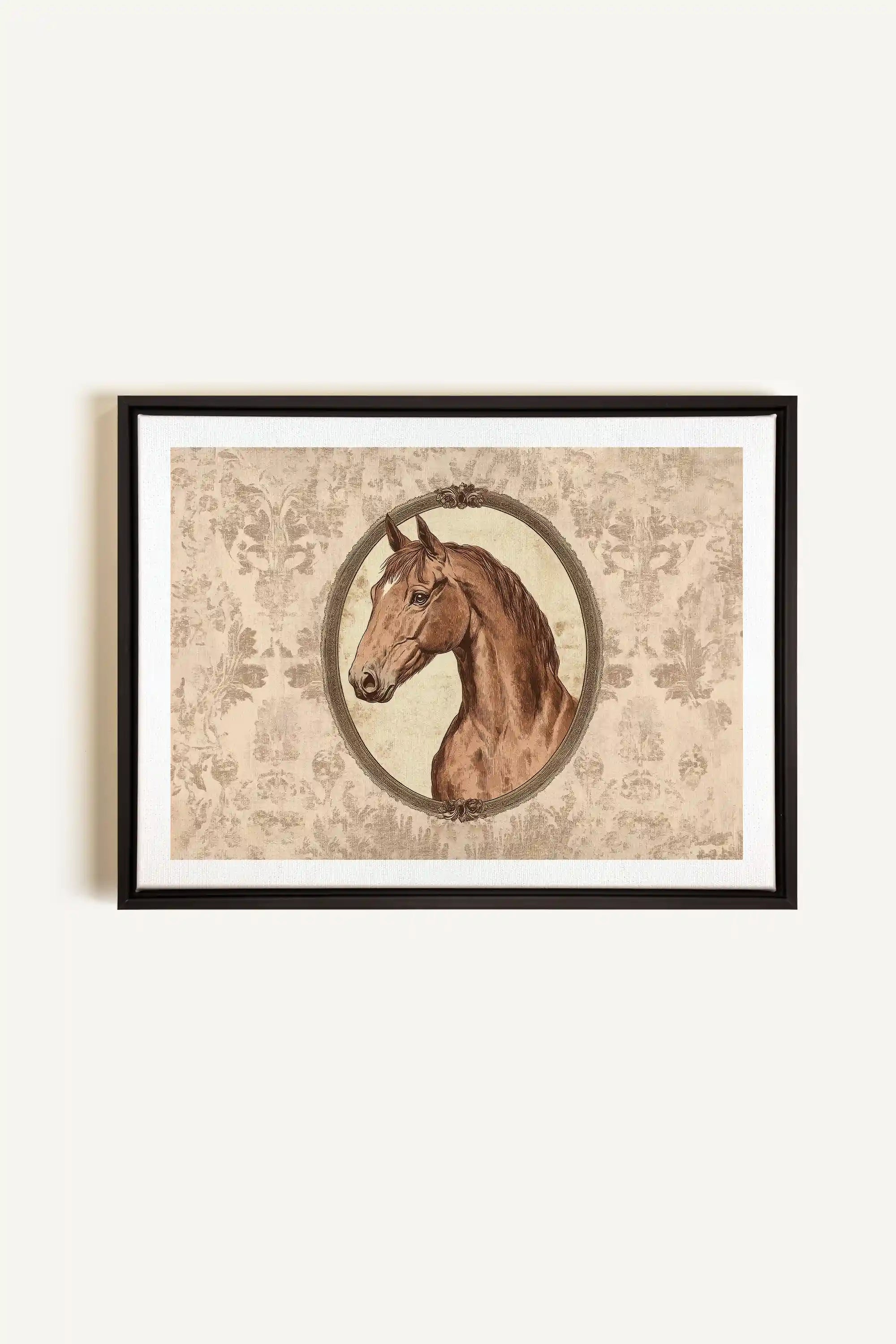 GRÂCE ROYALE, Oeuvre sur toile étirée, encadré Noir