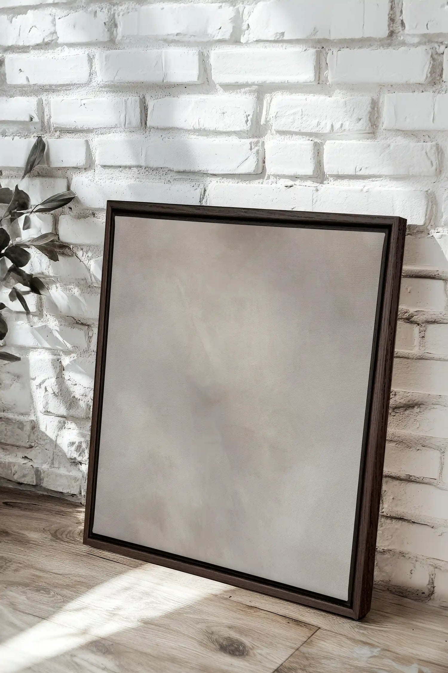 HAZES, Oeuvre sur toile étirée, encadré Brun Noyer