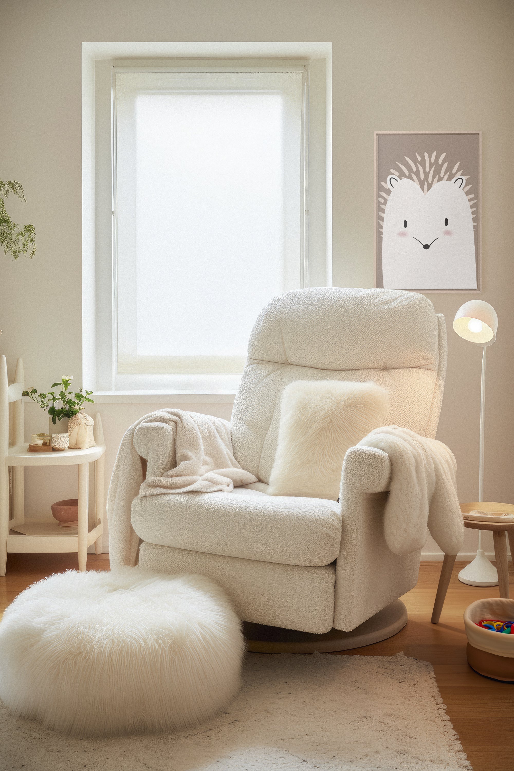 OLEKA CANVAS - HÉRISSON, Oeuvre sur toile étirée, encadré Naturel Clair