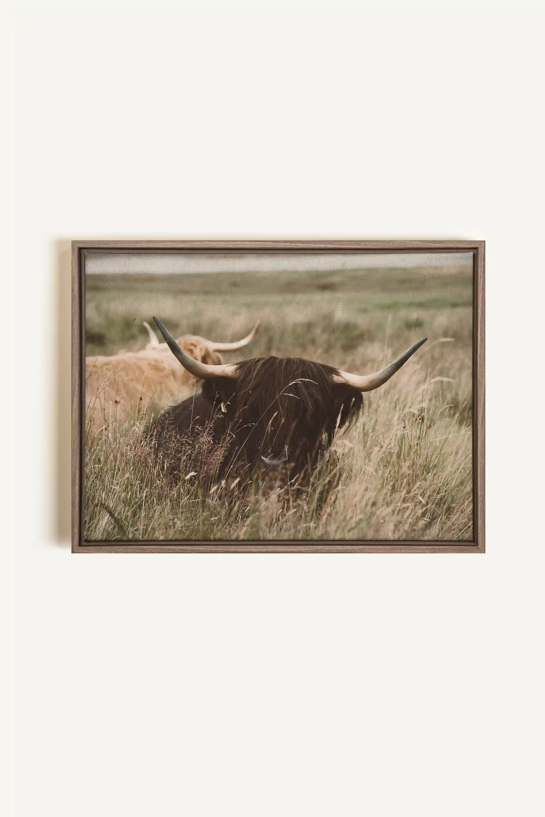 HIGHLAND SPIRIT, Artwork on stretched canvas, framed in Brown Oak
