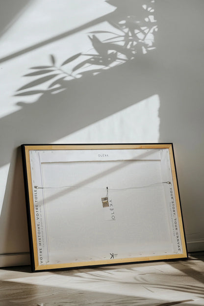 ETUDE EQUESTRE, Artwork on stretched canvas, Light Natural frame