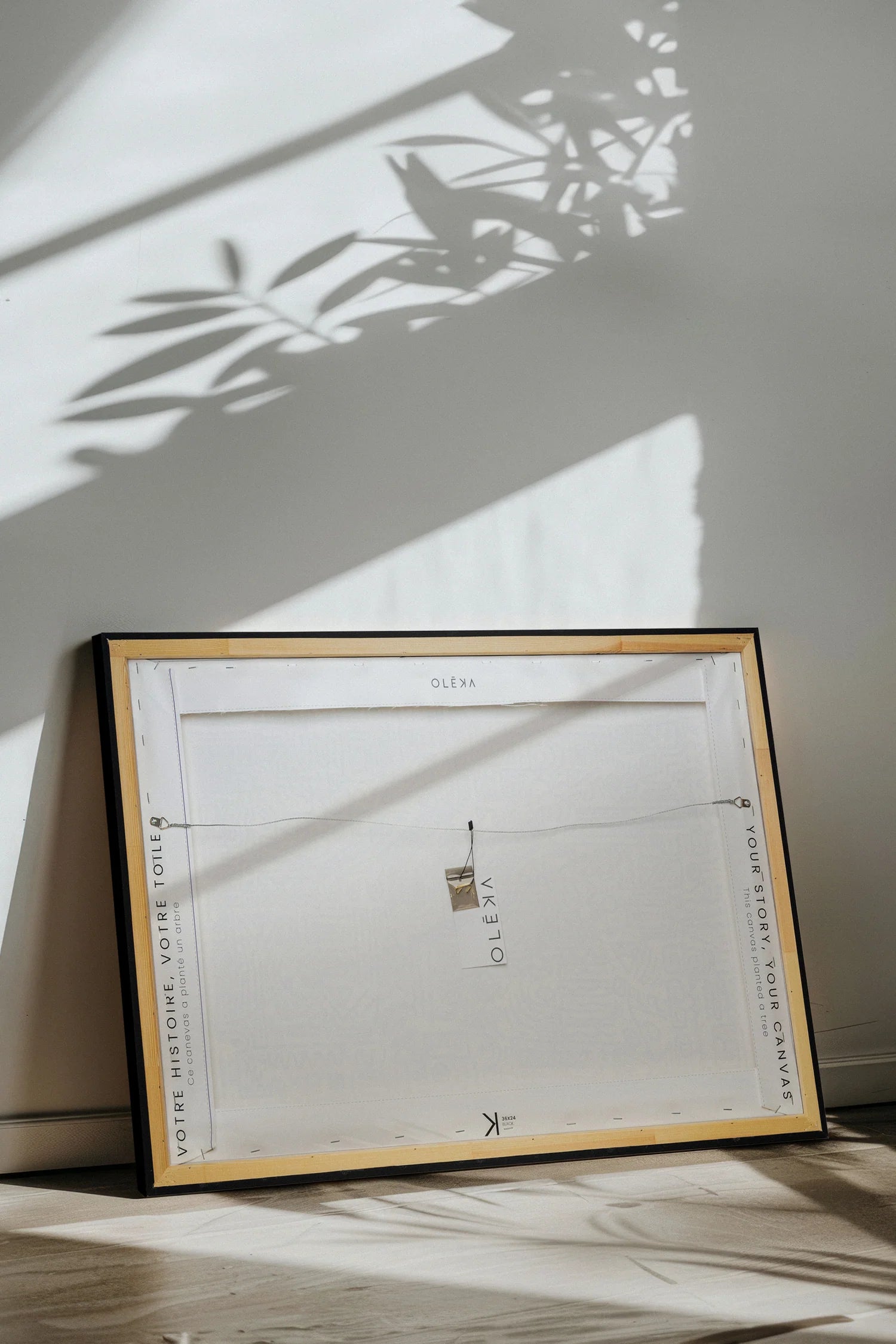 LISIERE DU JOUR, Artwork on stretched canvas, Black frame