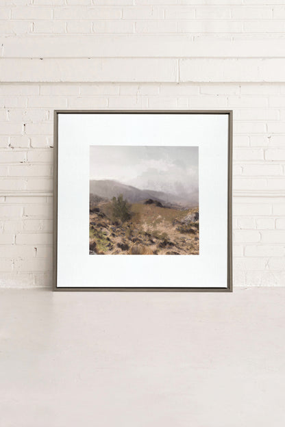 IRISH WILDERNESS, Artwork on stretched canvas, framed in Brown Oak