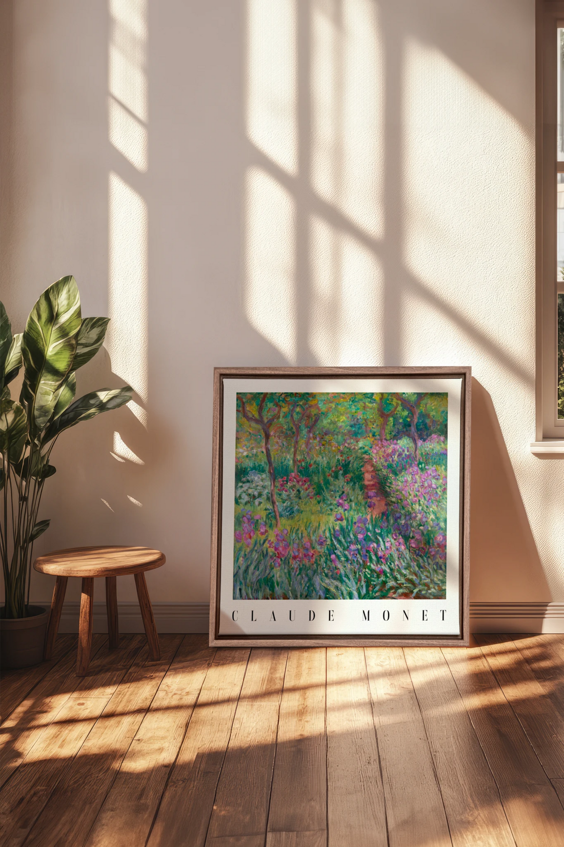 IRIS PATH, Work on stretched canvas, framed Oak Brown