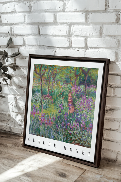 IRIS PATH, Work on stretched canvas, framed Walnut Brown