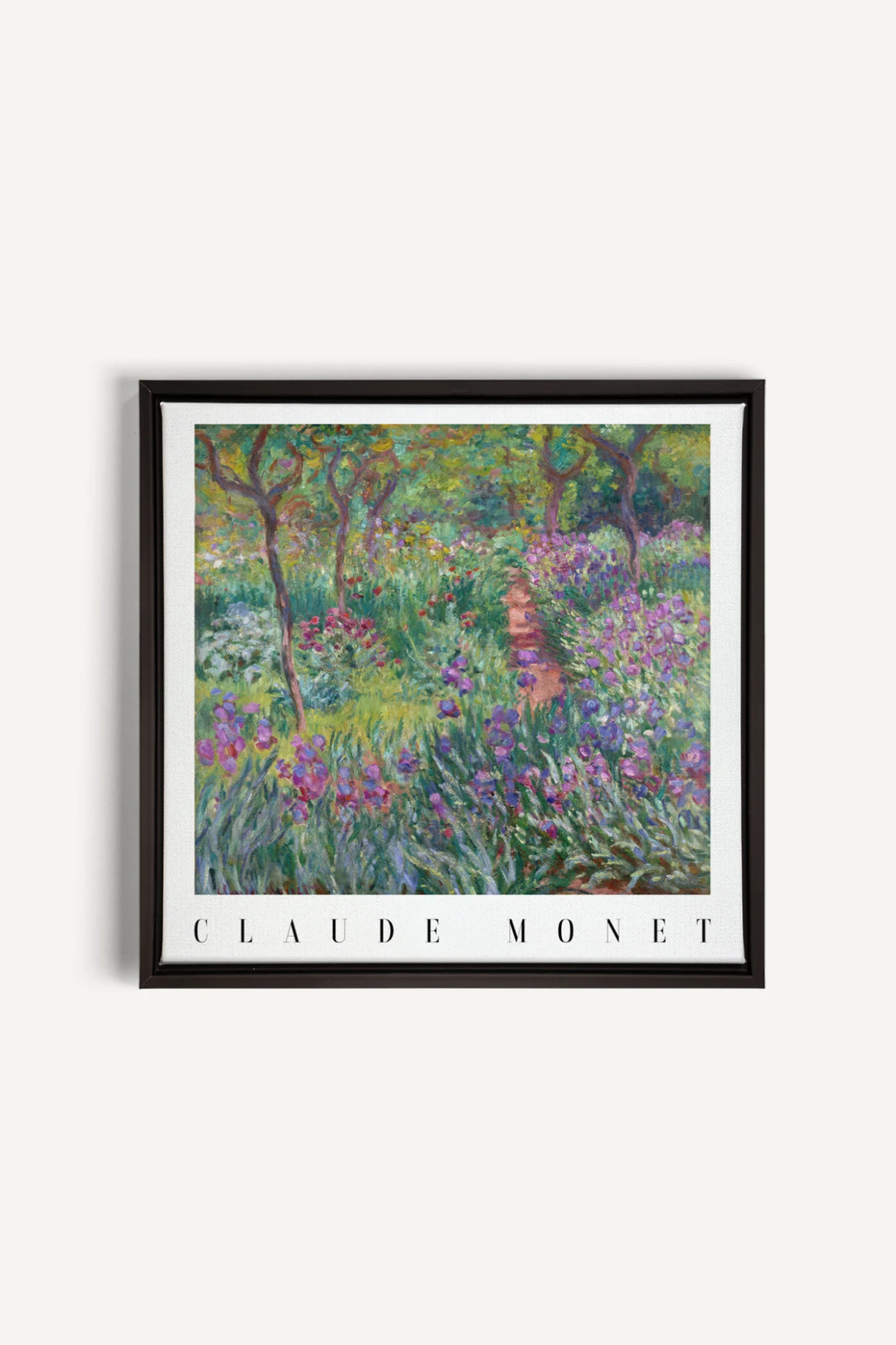 IRIS PATH, Work on stretched canvas, framed Black
